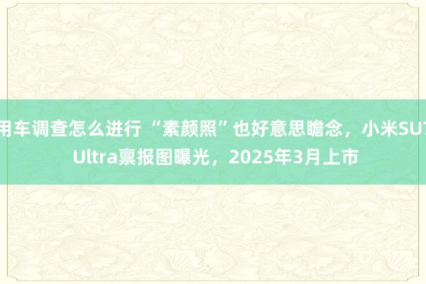 用车调查怎么进行 “素颜照”也好意思瞻念，小米SU7 Ultra禀报图曝光，2025年3月上市