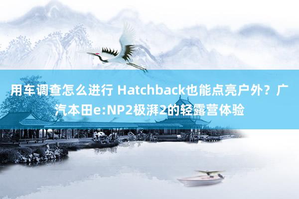 用车调查怎么进行 Hatchback也能点亮户外？广汽本田e:NP2极湃2的轻露营体验