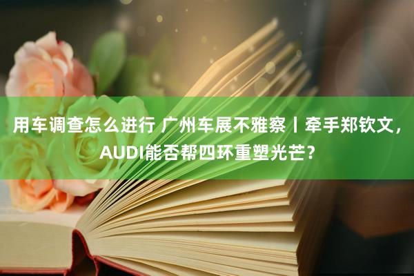 用车调查怎么进行 广州车展不雅察丨牵手郑钦文，AUDI能否帮四环重塑光芒？