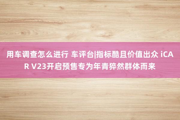 用车调查怎么进行 车评台|指标酷且价值出众 iCAR V23开启预售专为年青猝然群体而来