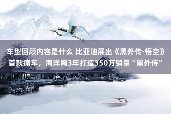 车型回顾内容是什么 比亚迪展出《黑外传·悟空》首款痛车，海洋网3年打造350万销量“黑外传”