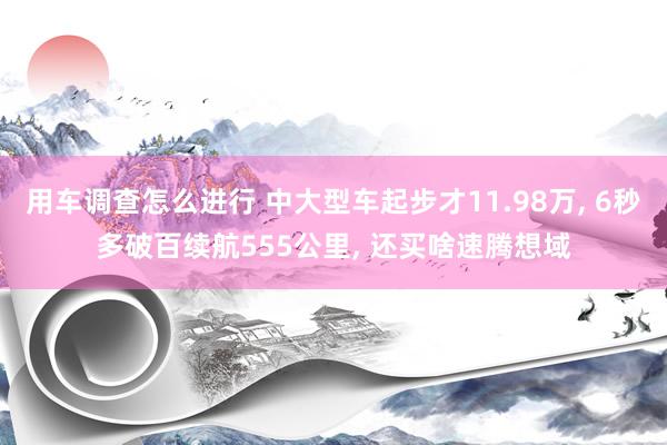 用车调查怎么进行 中大型车起步才11.98万, 6秒多破百续航555公里, 还买啥速腾想域