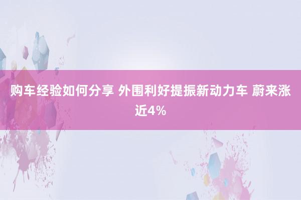 购车经验如何分享 外围利好提振新动力车 蔚来涨近4%