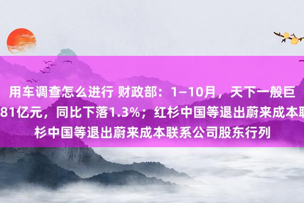 用车调查怎么进行 财政部：1—10月，天下一般巨匠预算收入184981亿元，同比下落1.3%；红杉中国等退出蔚来成本联系公司股东行列