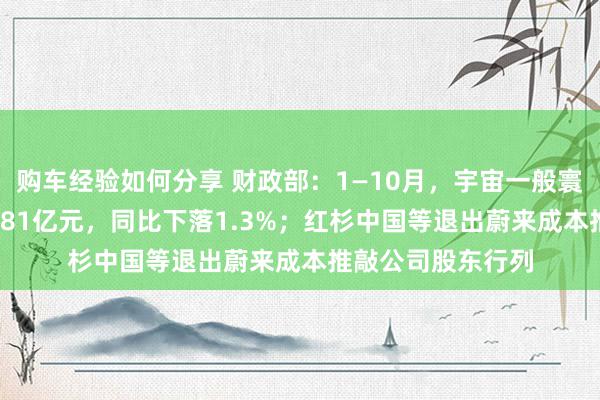 购车经验如何分享 财政部：1—10月，宇宙一般寰球预算收入184981亿元，同比下落1.3%；红杉中国等退出蔚来成本推敲公司股东行列